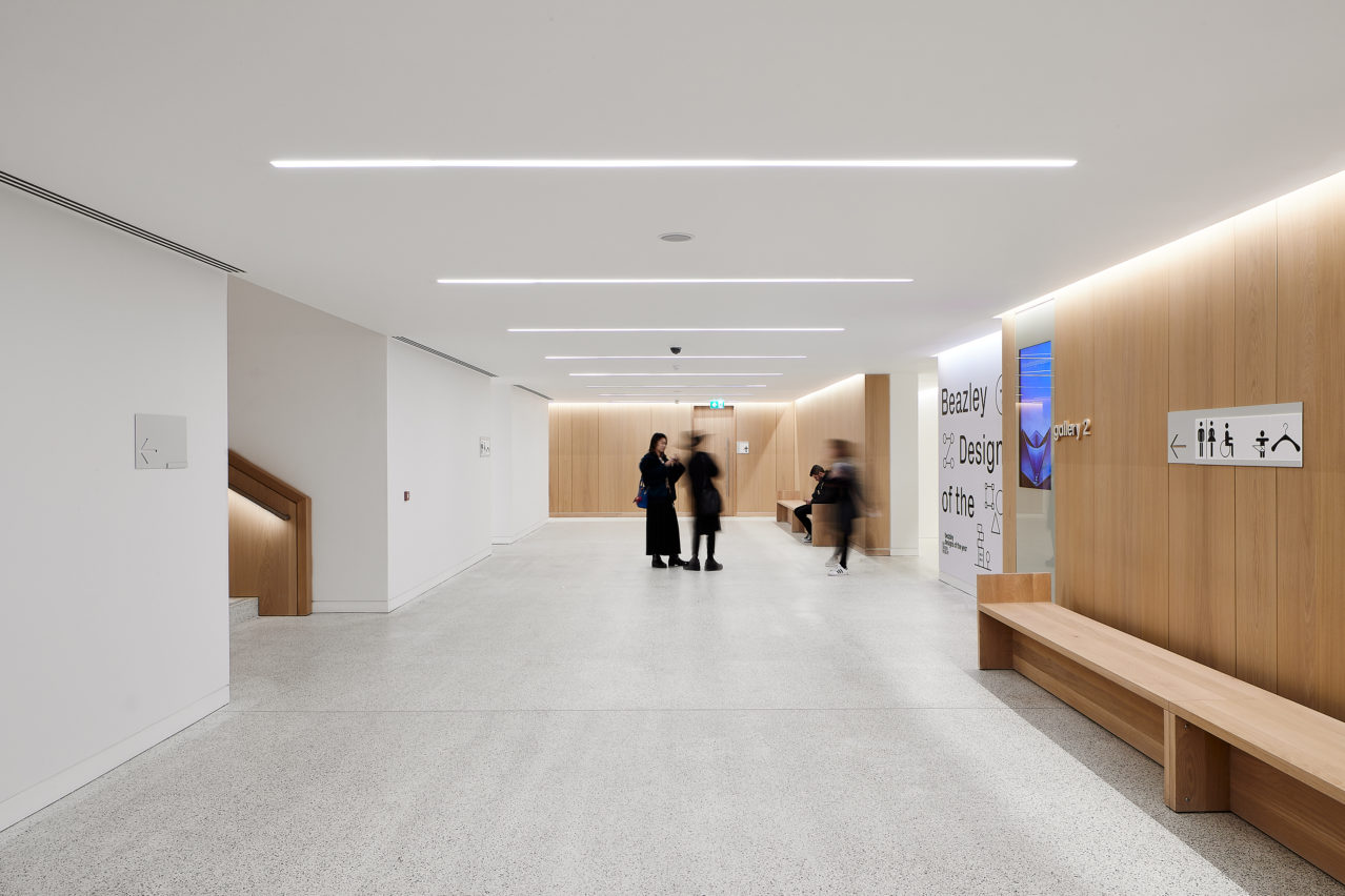 Digital wallpaper graphics and wayfinding signage