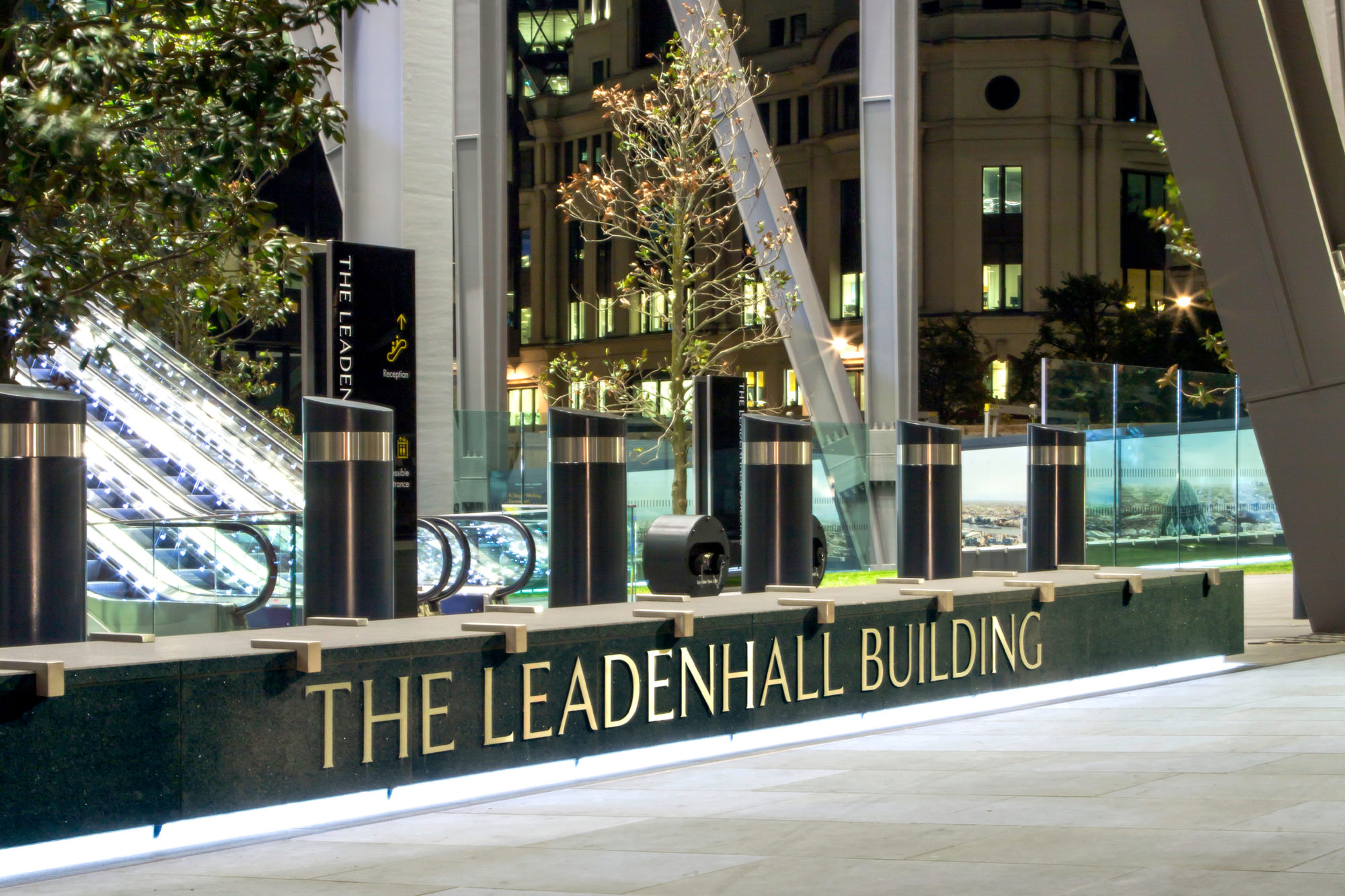 Brass external branding lettering