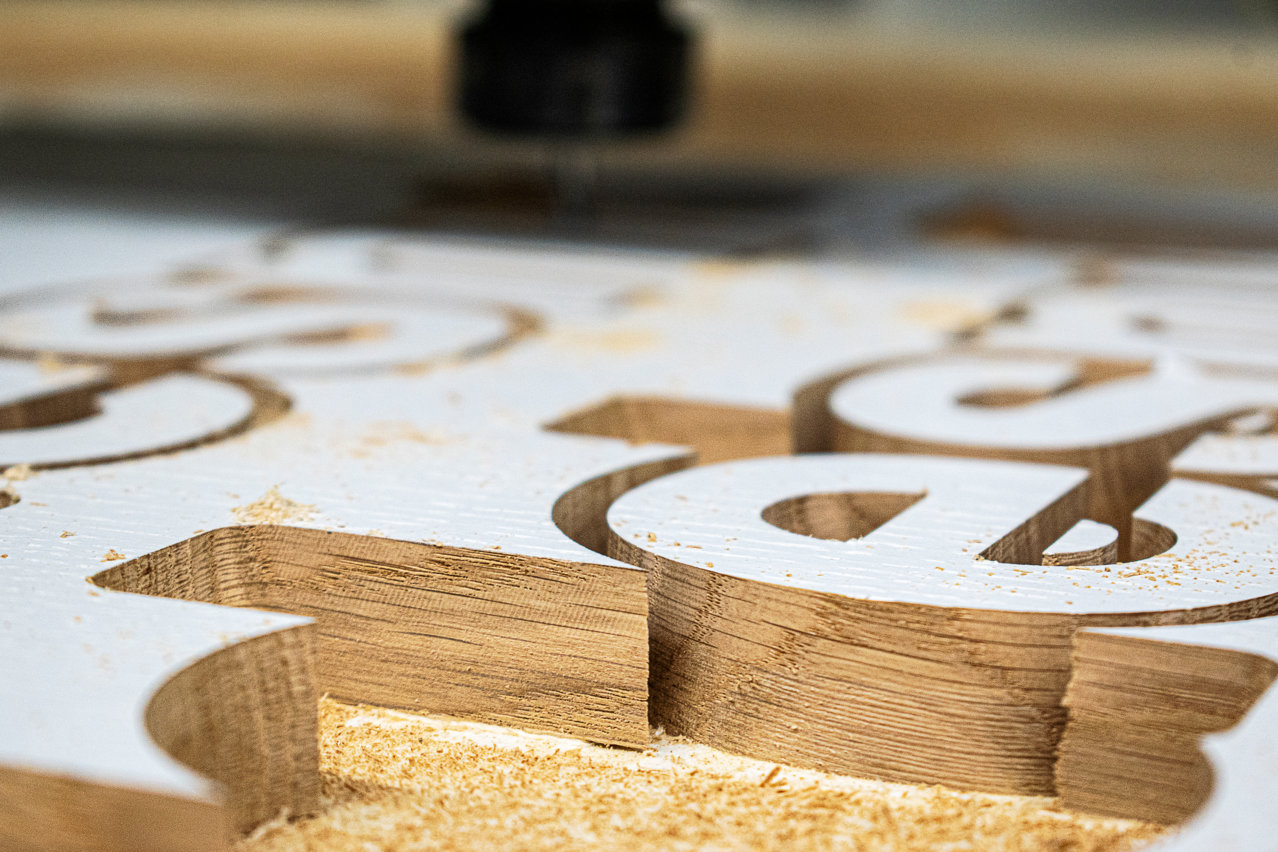 Wooden signage