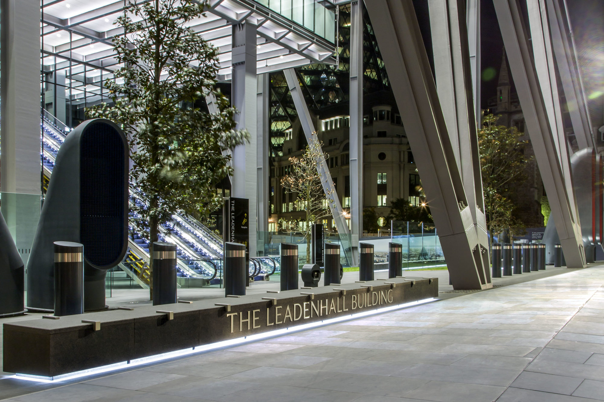 Brass external branding lettering