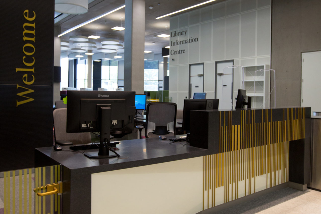 Reception graphics signage